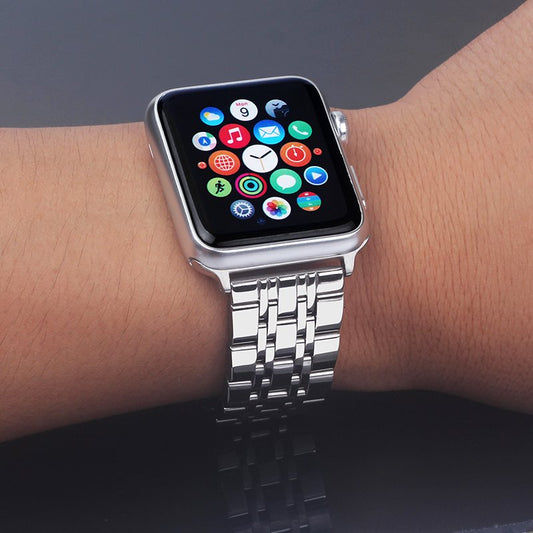 Silver Stainless Steel Apple Watch Band - WatchWave